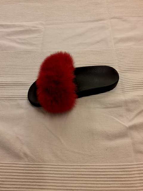 Slippers med pels